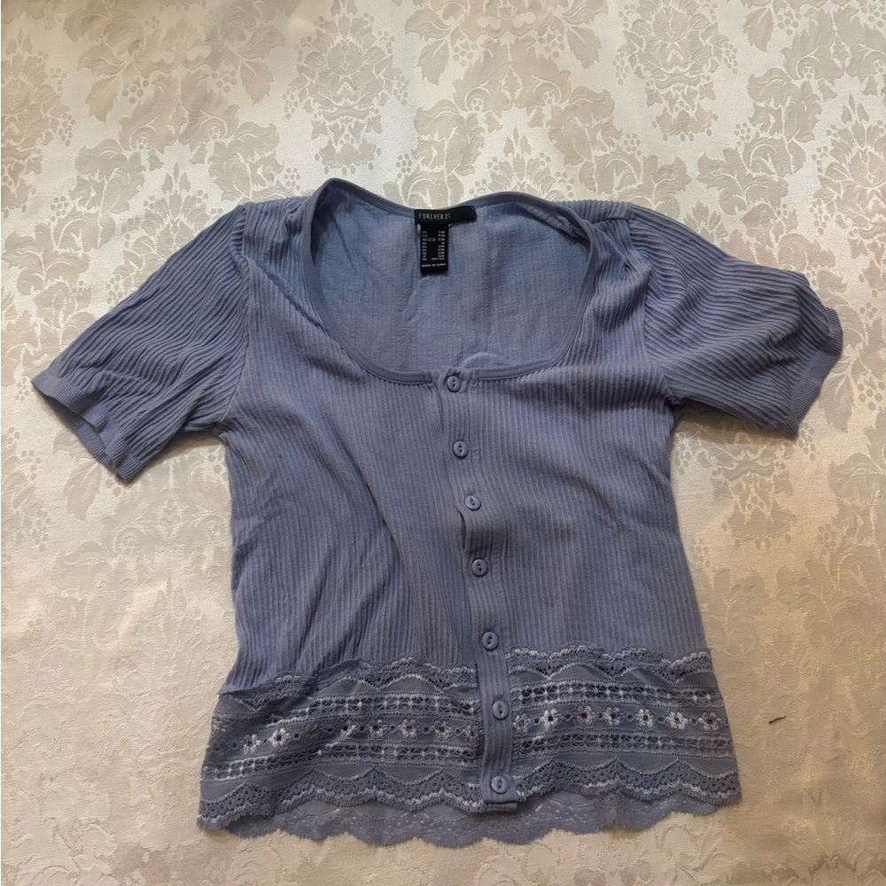 Forever 21 Soft Blue Blouse